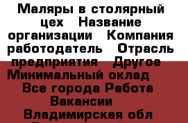 Маляры в столярный цех › Название организации ­ Компания-работодатель › Отрасль предприятия ­ Другое › Минимальный оклад ­ 1 - Все города Работа » Вакансии   . Владимирская обл.,Вязниковский р-н